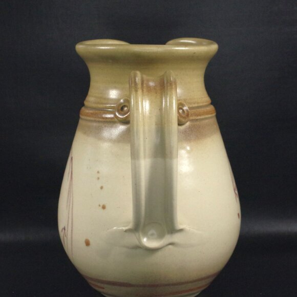 Jack Westlin Studio Pottery Pitcher Signed 8" Hand Thrown Jug Floral Vase - Picture 5 of 7